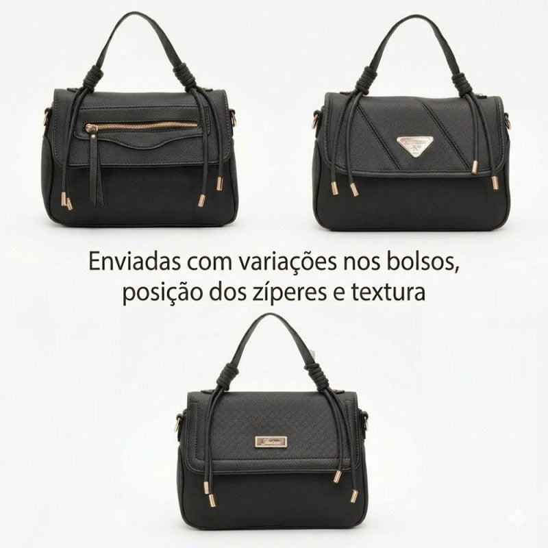 Bolsa De Mão Feminina Alça Com Detalhe Em Fio