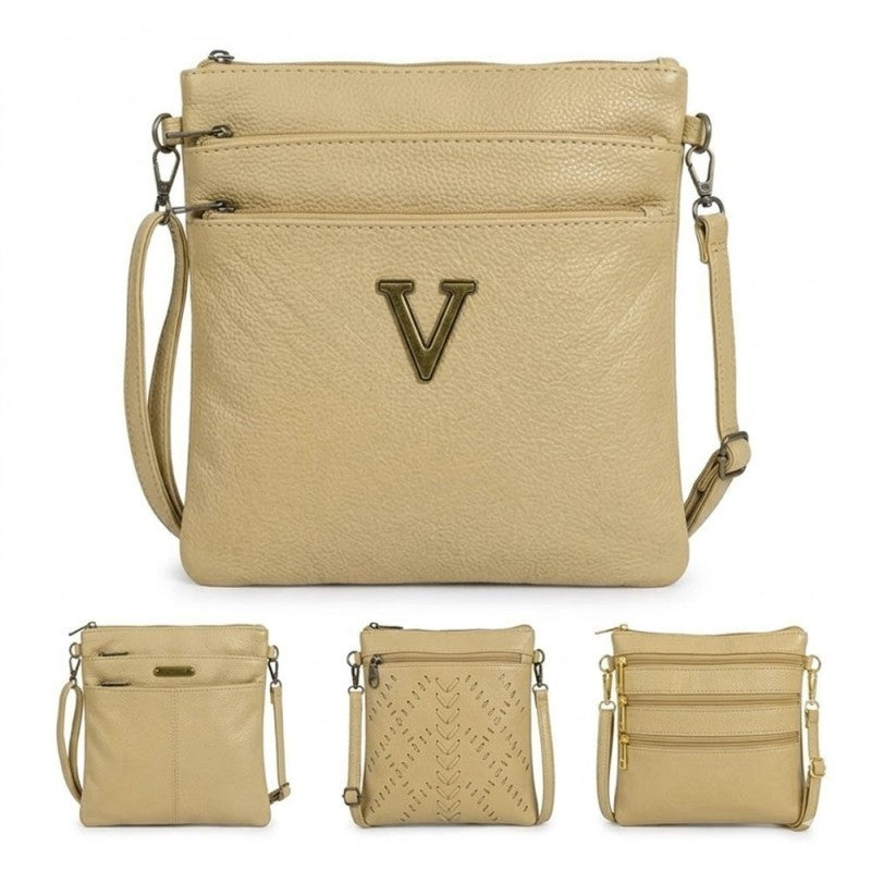 Bolsa Transversal Feminina Compacta Texturizada