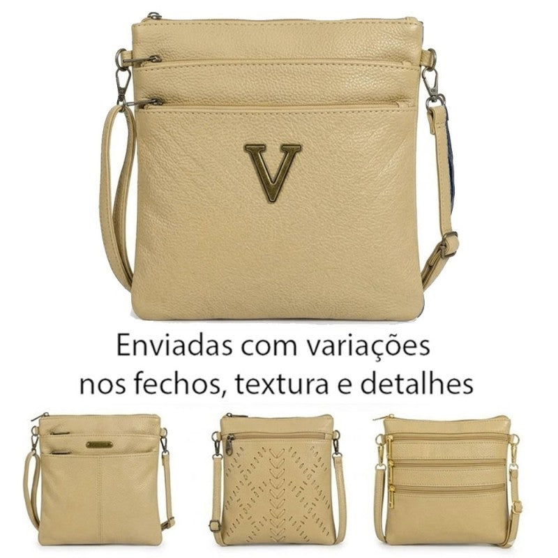 Bolsa Transversal Feminina Compacta Texturizada