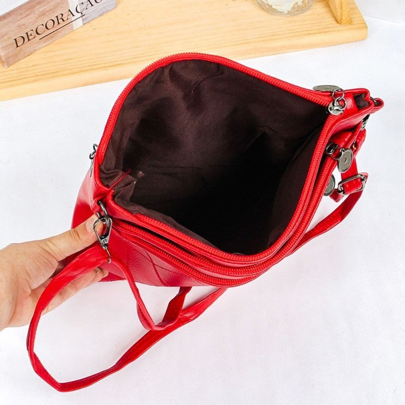 Bolsa Transversal Feminina Compacta Texturizada