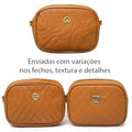 Bolsa Feminina Transversal Média Texturizada Ombro
