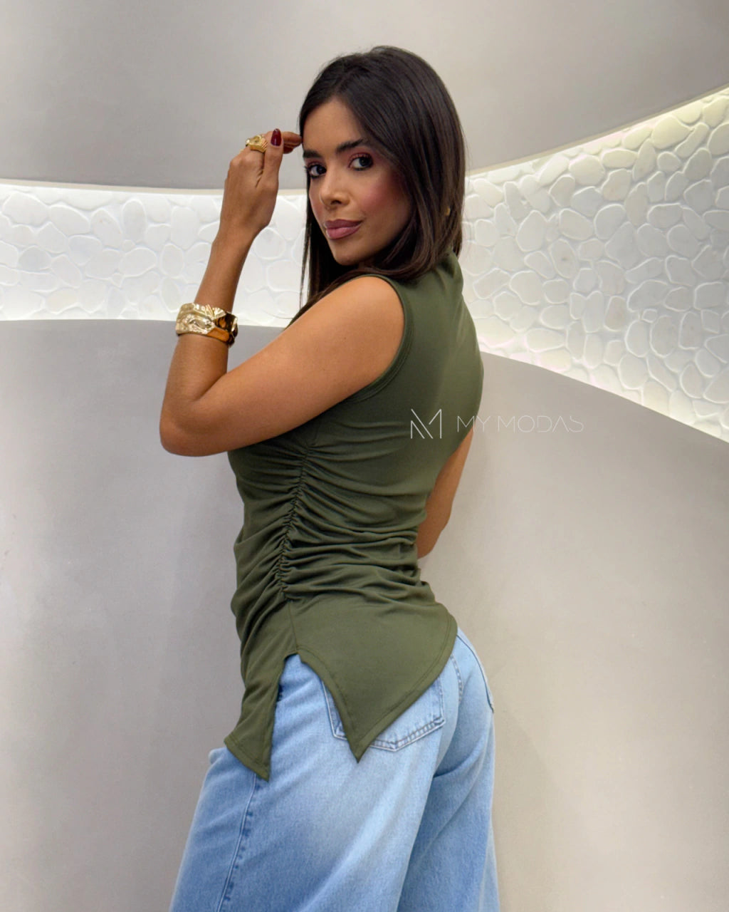 Blusa assimétrica My