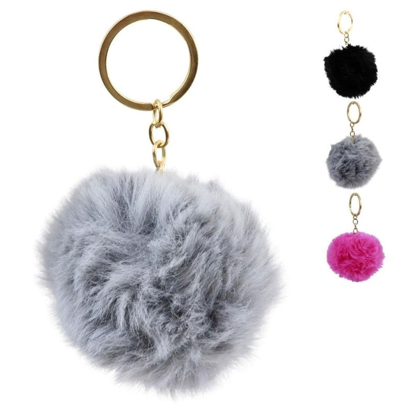 Chaveiro Pompom De Pelúcia 7cm Para Bolsa Mochila E Chaves