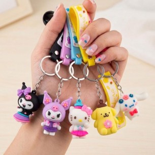 Chaveiro Gatinha Hello 3D Silicone Emborrachado Decorativo