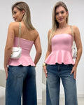 Blusa Peplum Luana Rosa 136177