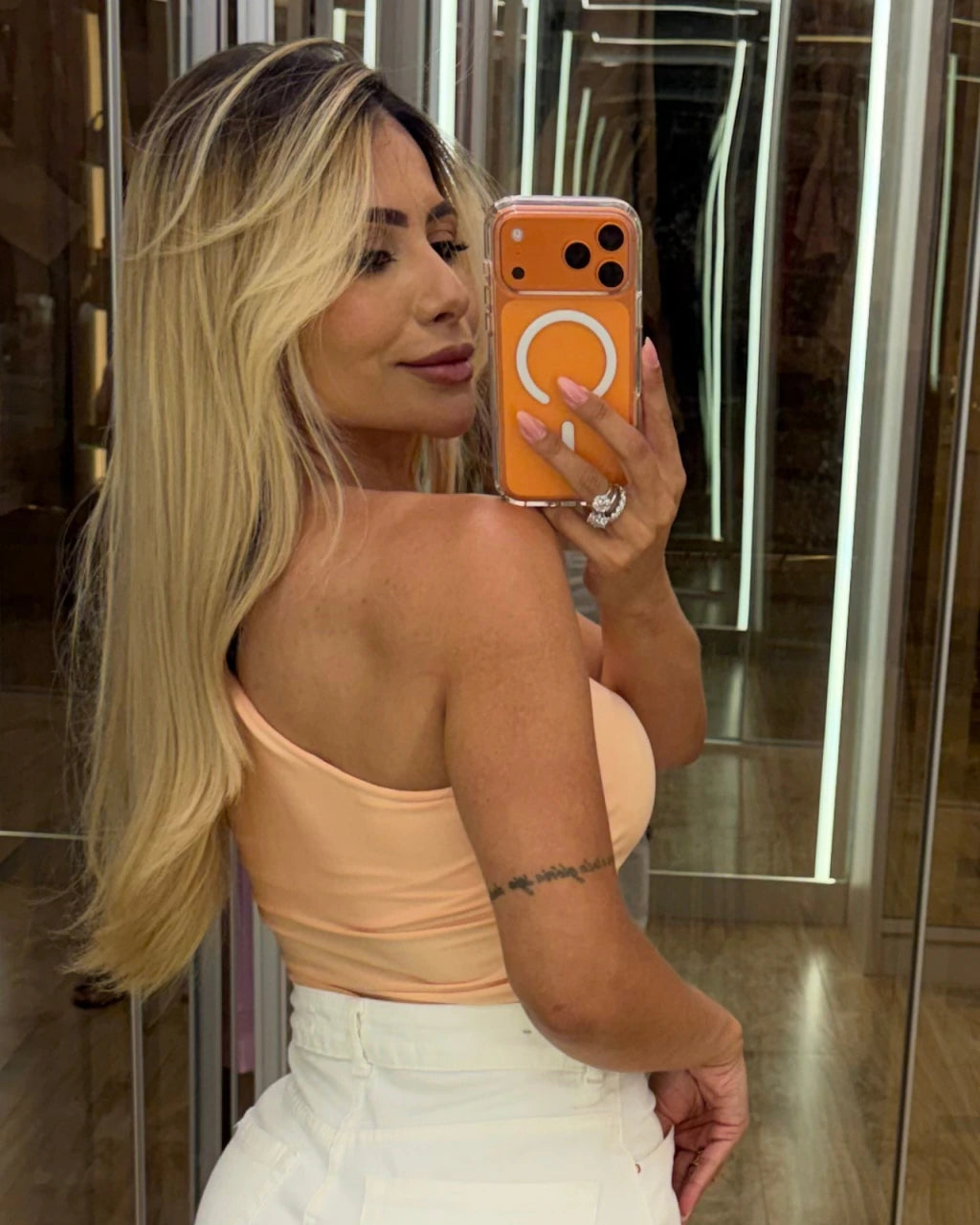 Cropped nula manga poliamida