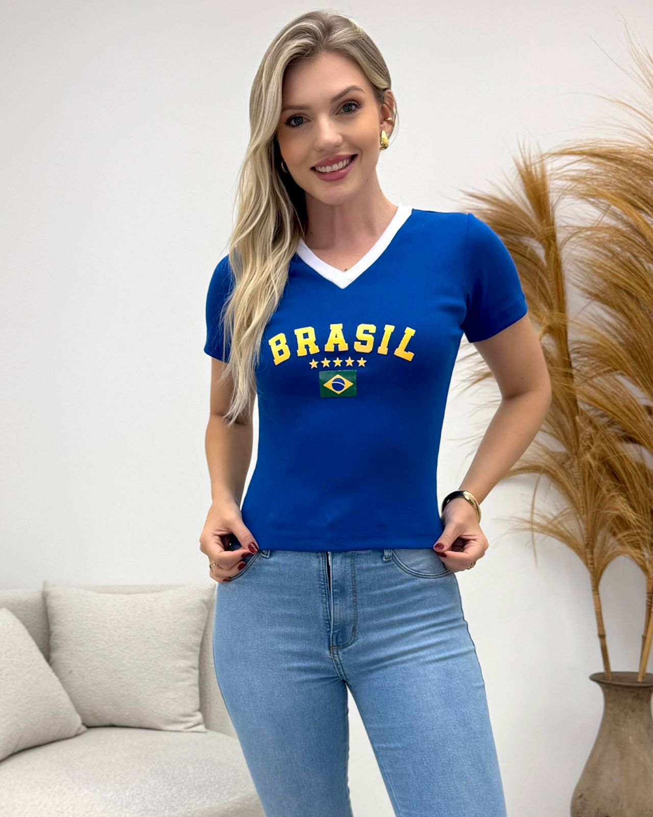 Blusinha Viviane Azul Brasil 134175