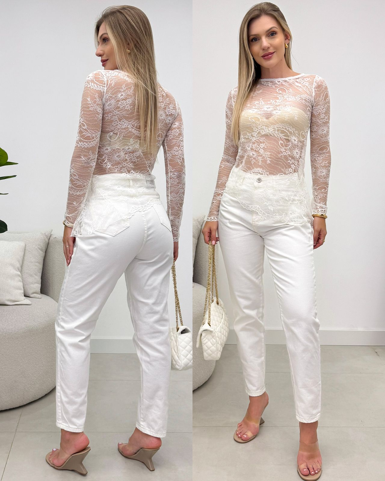Blusa Renda Luisa Off 133419