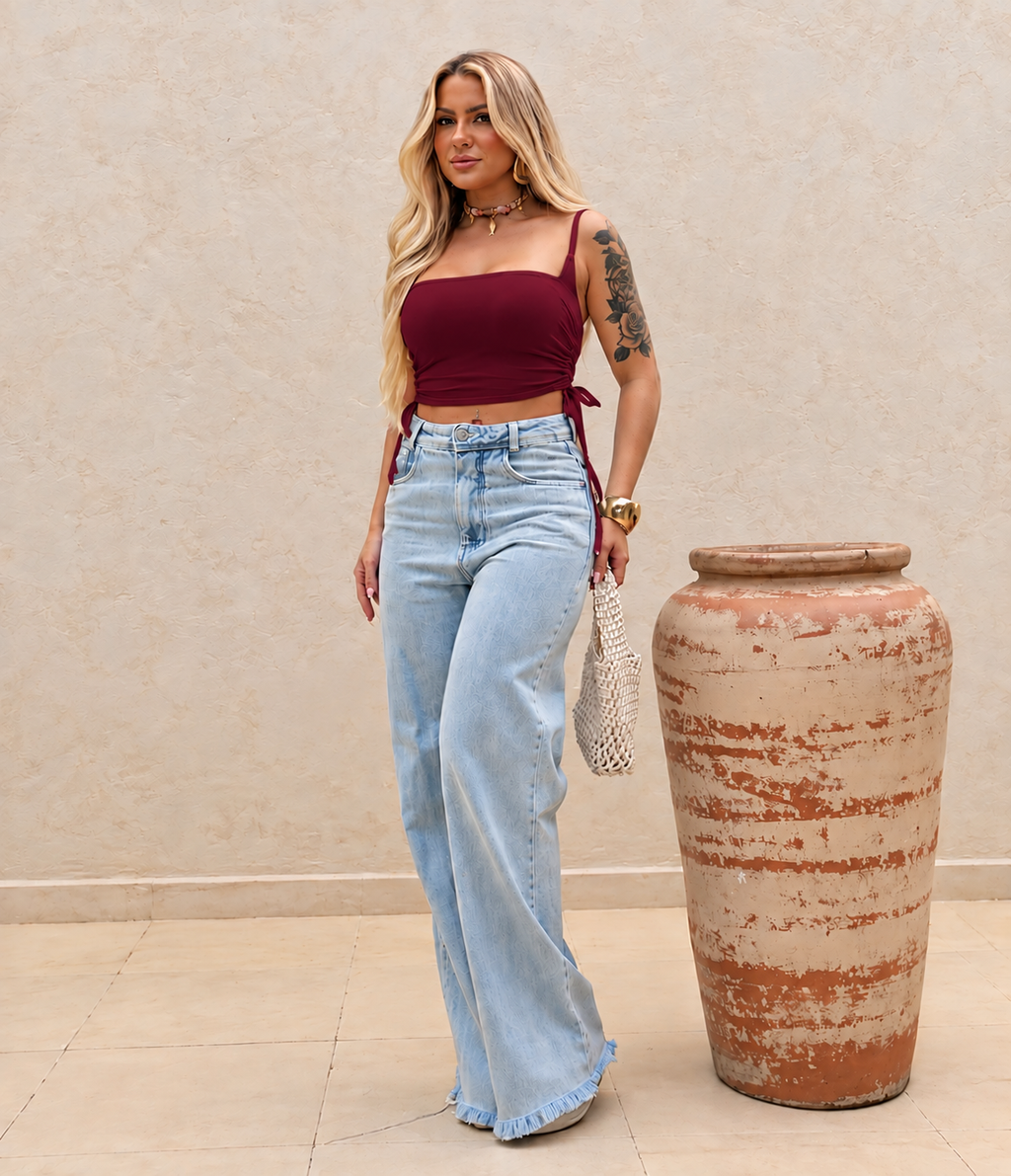 Camisa Jade em Poliamida Feminina