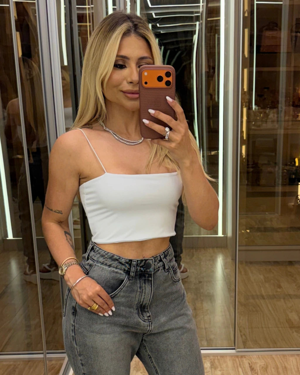 Cropped poliamida alcinha