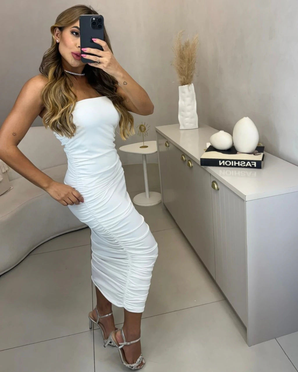 Vestido poliamida jade