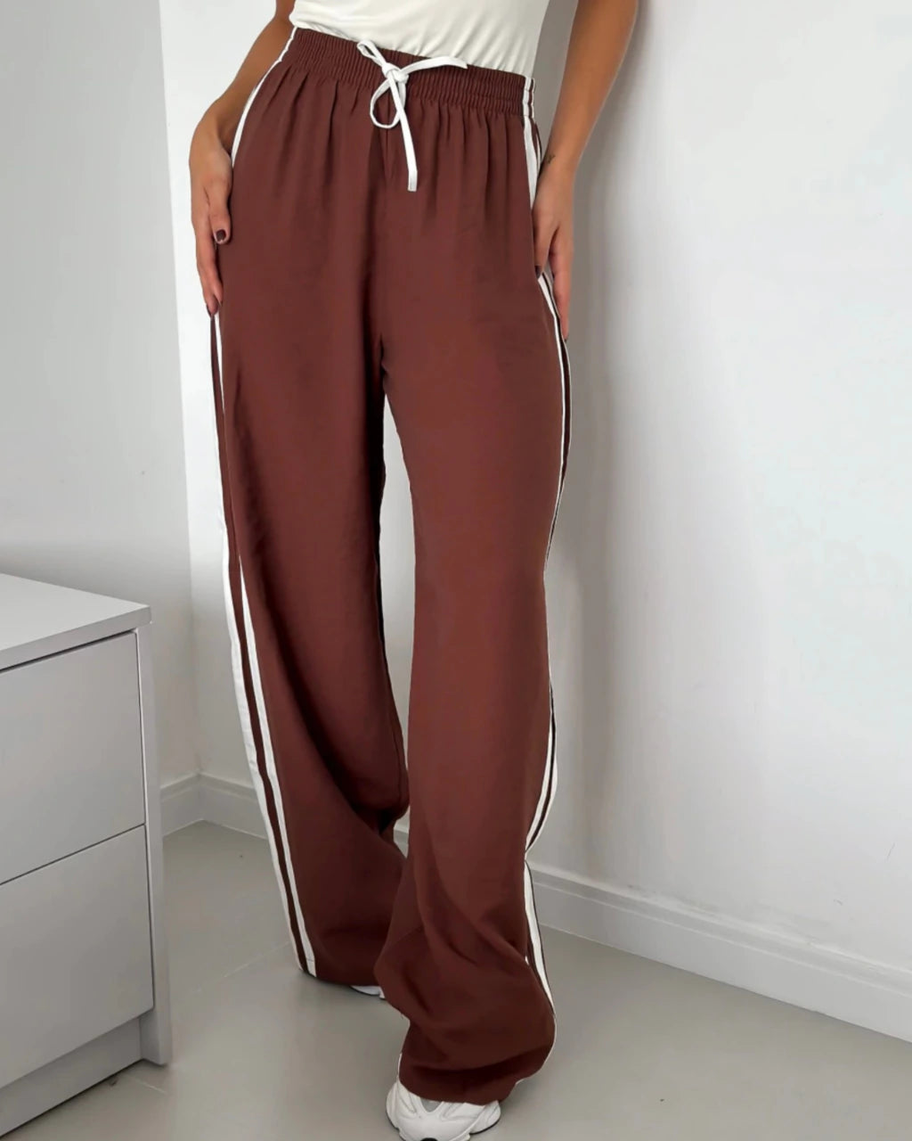 Calça pantalona Marrant listra