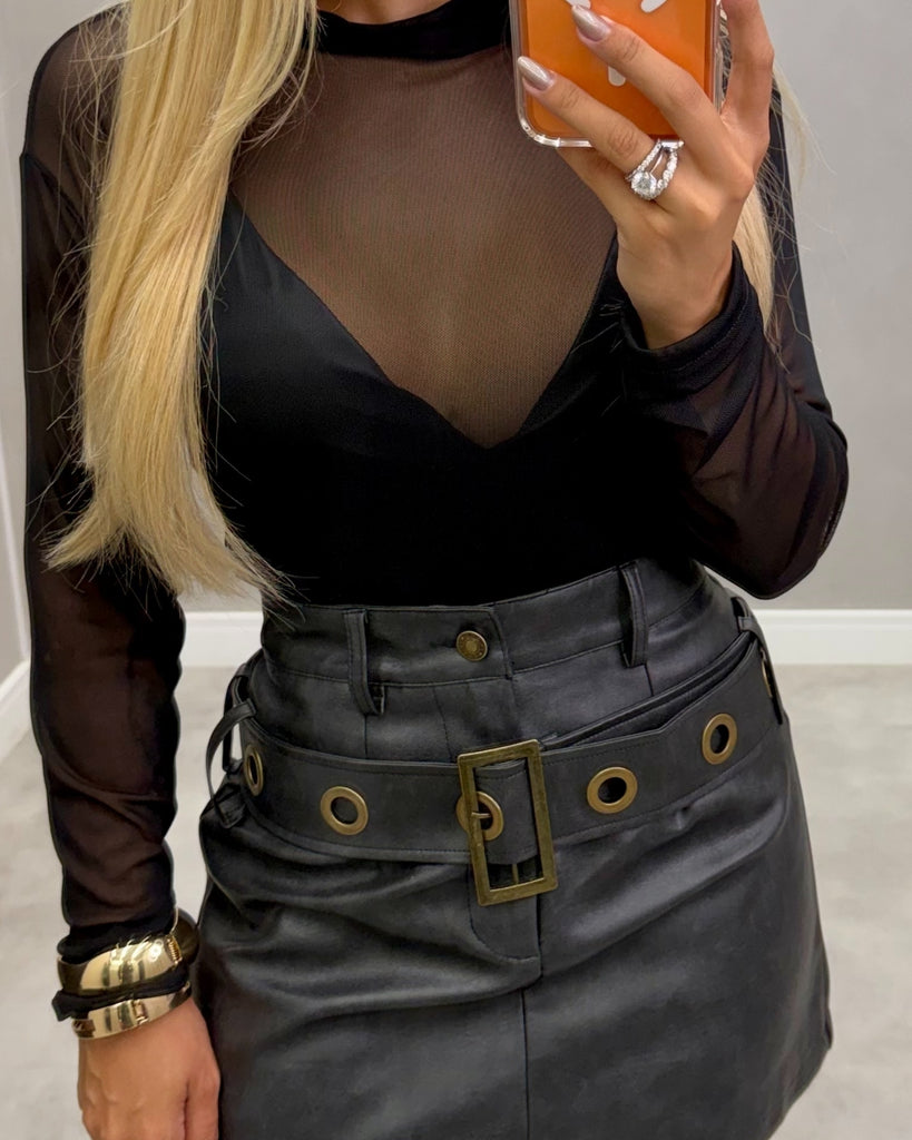Blusa Tule Katriny com Elastano