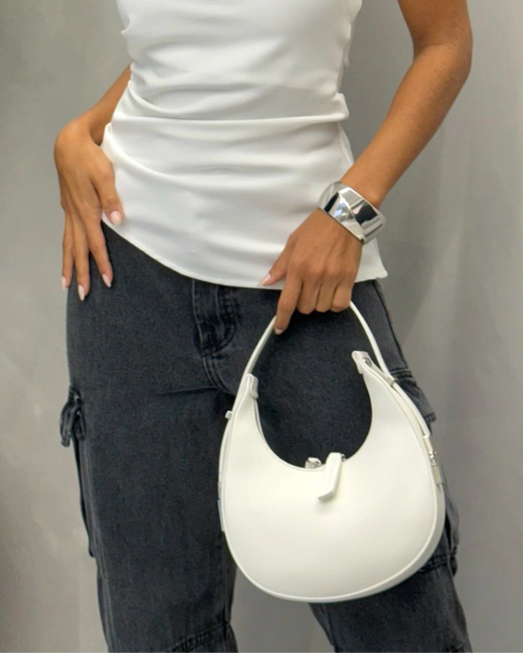 Calça Jeans Cargo Wide Estonada