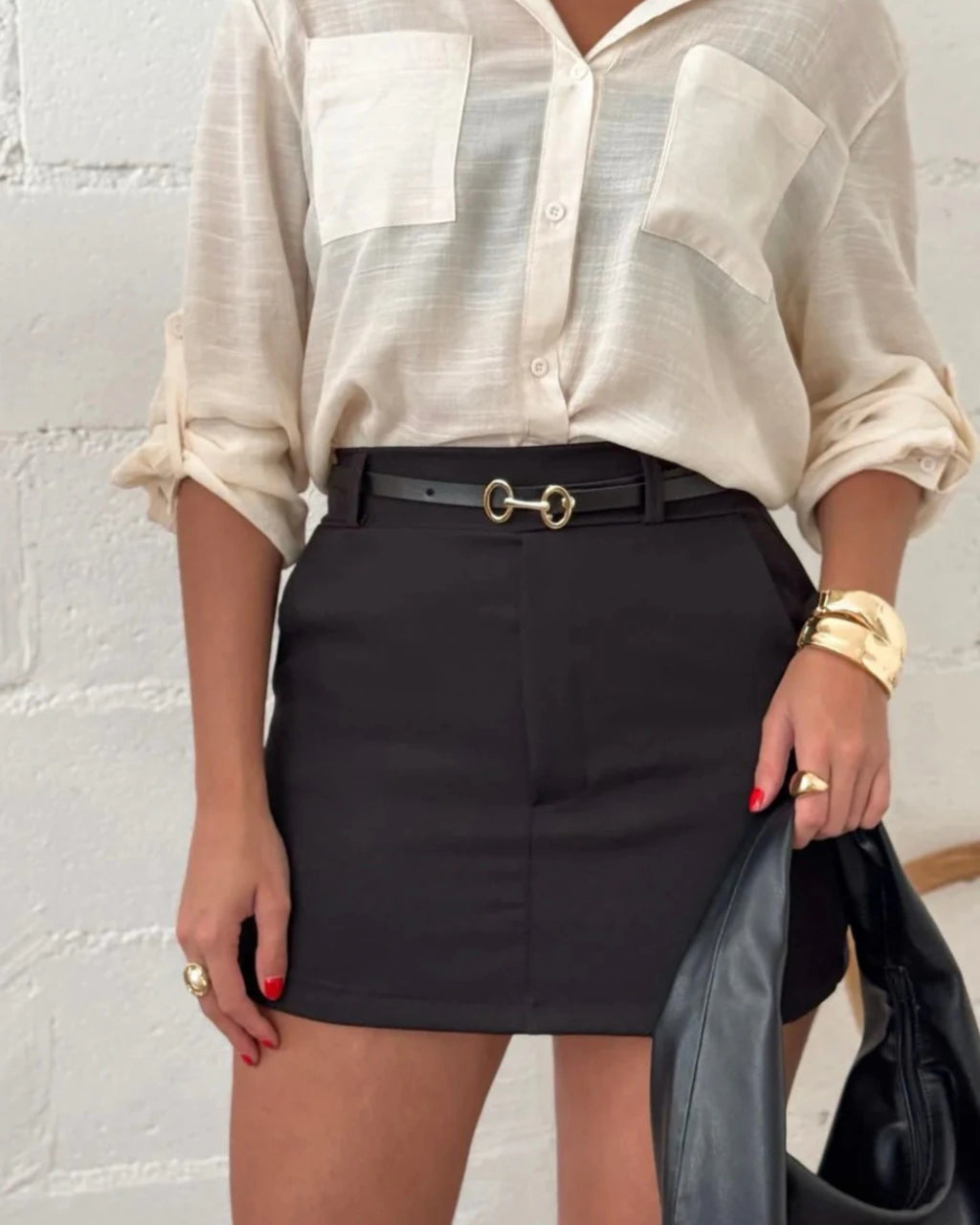 Shorts saia alfaiataria Com cinto