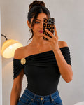 Body poliamida com detalhe Dourado