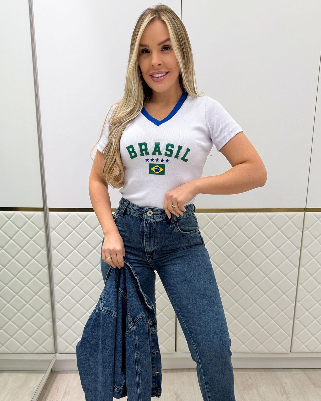 Blusinha Viviane Branco Brasil 134176