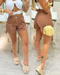 Shorts Jeans Ingrid Marrom 88996