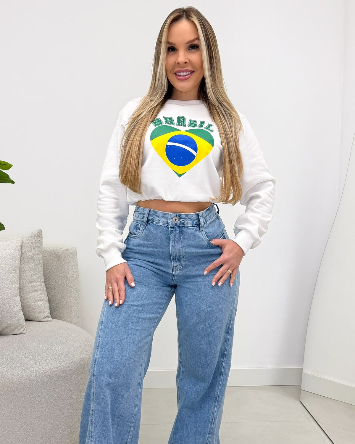 Cropped Moletom Brasil Evelin Off 134968