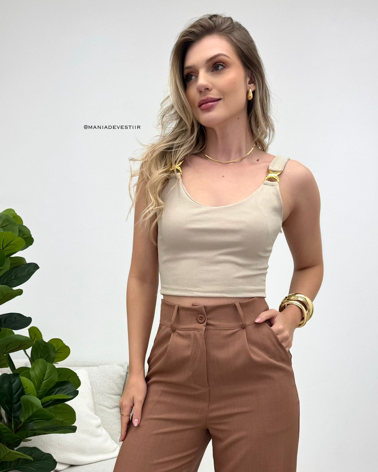 Cropped Flávia Bege 120030