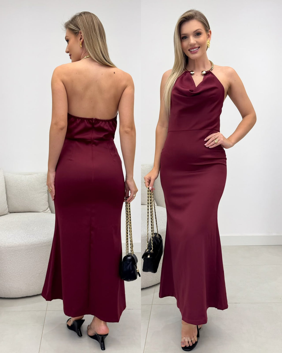 Vestido Cintia Vinho 135498