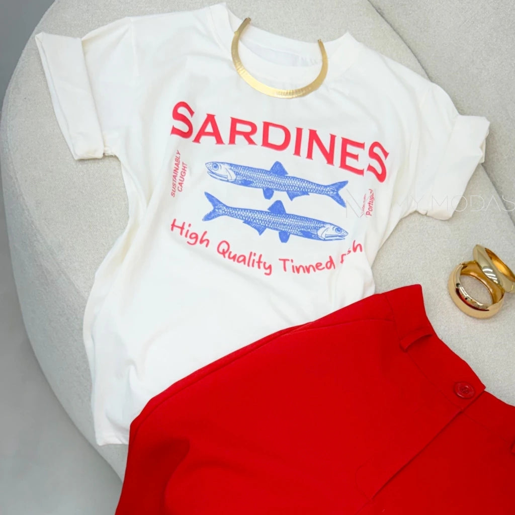 T-shirt Sardines Algodão