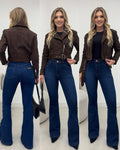 Jaqueta Suede Kiara Chocolate 135070