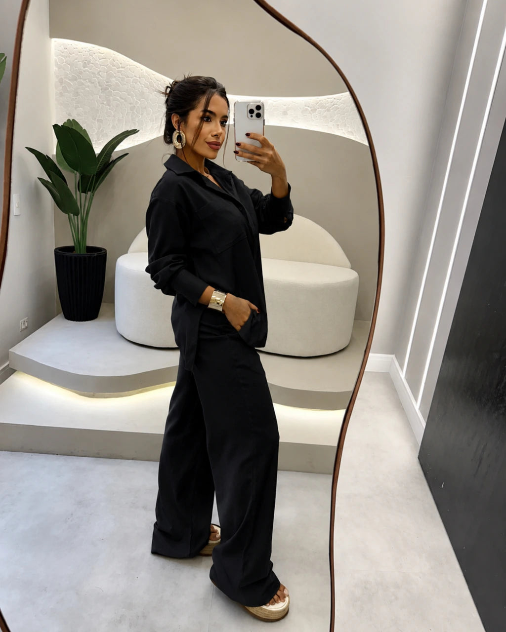 Conjunto camisa e calça linho