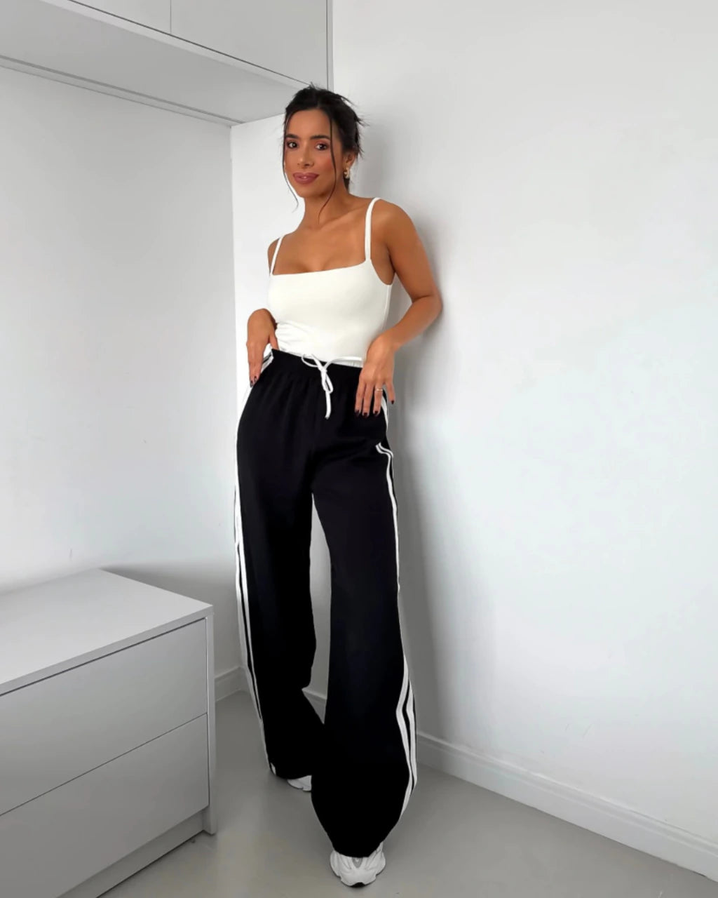 Calça pantalona Marrant listra