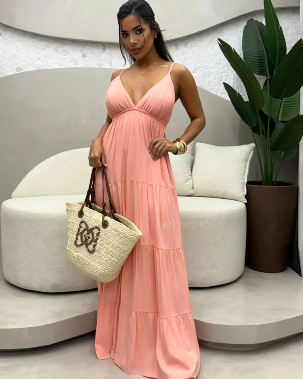 Vestido Rafaelly viscolinho pré lavado