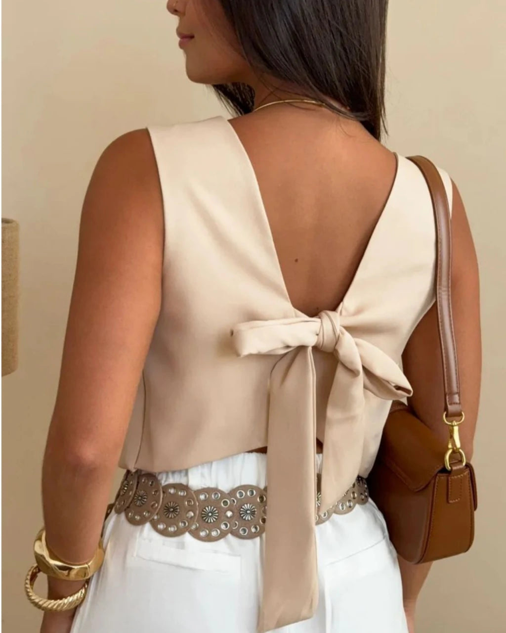 Cropped laço alfaiataria