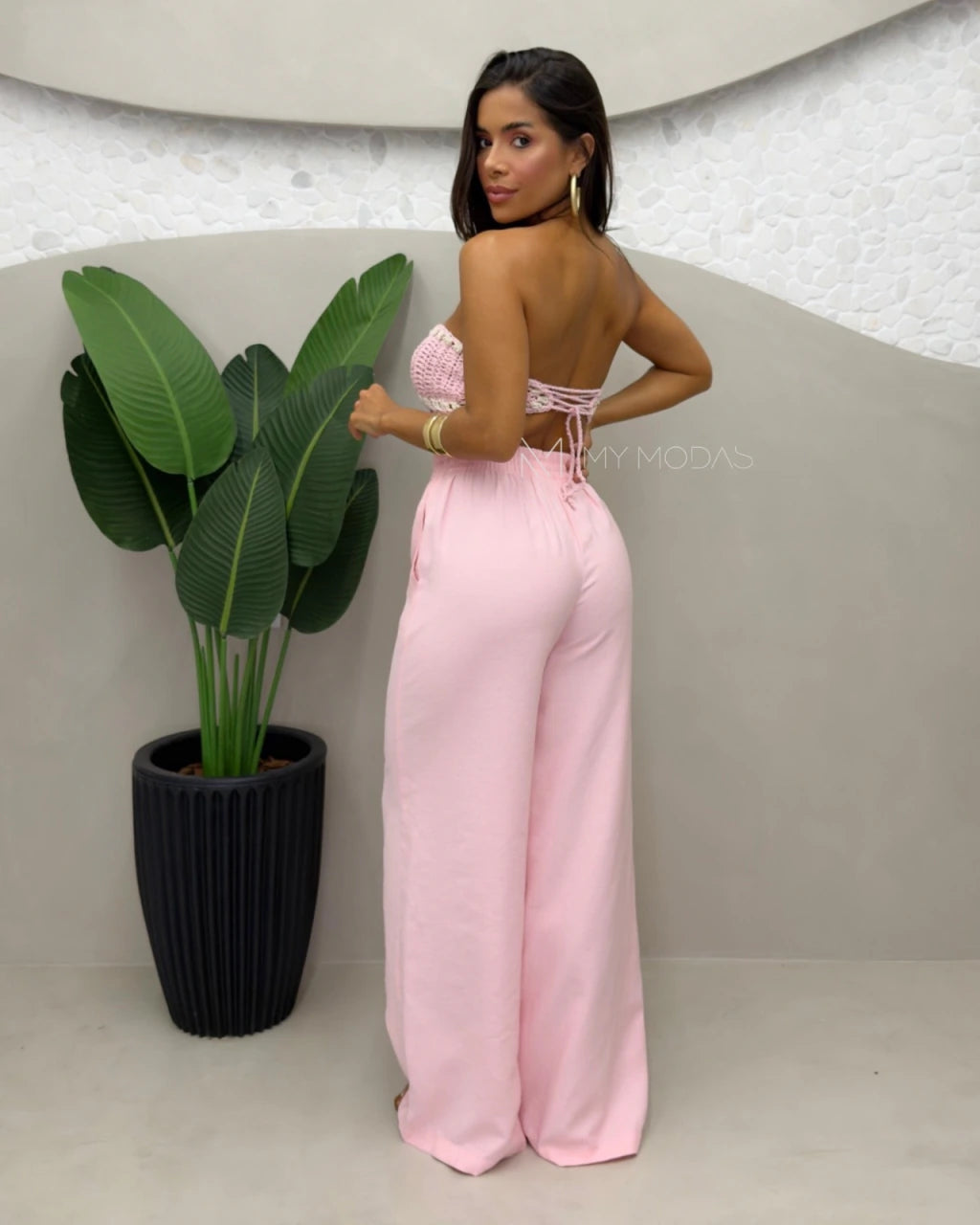 Cropped crochê tomara que caia