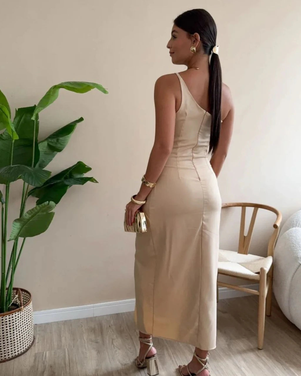 Vestido Mídi Alfaiataria