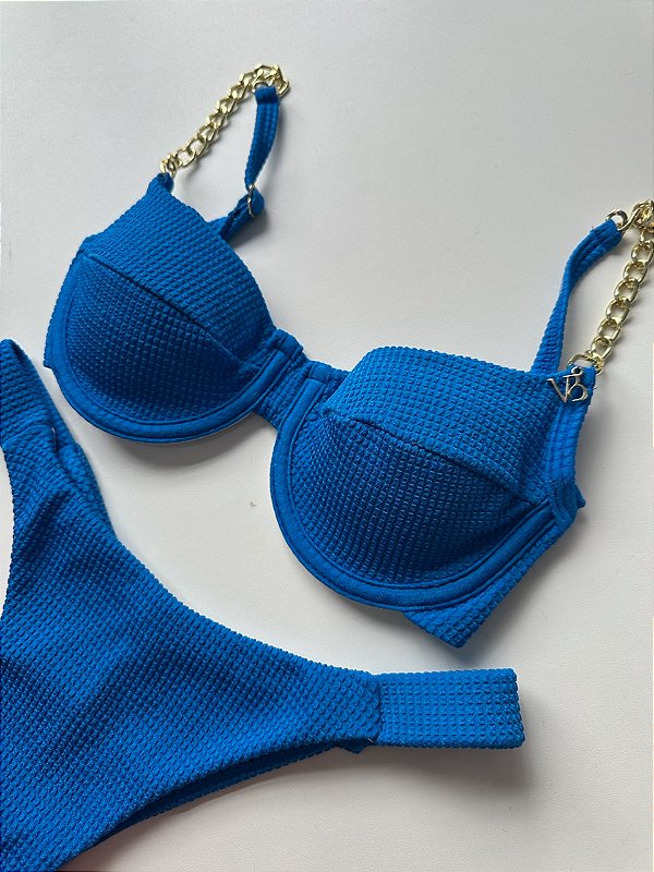 Meia Taça Shine azul (CALCINHA NÃO INCLUSO)