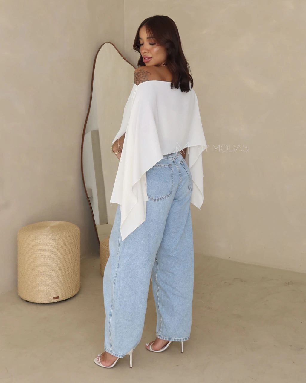 Blusa assimétrica multiformas