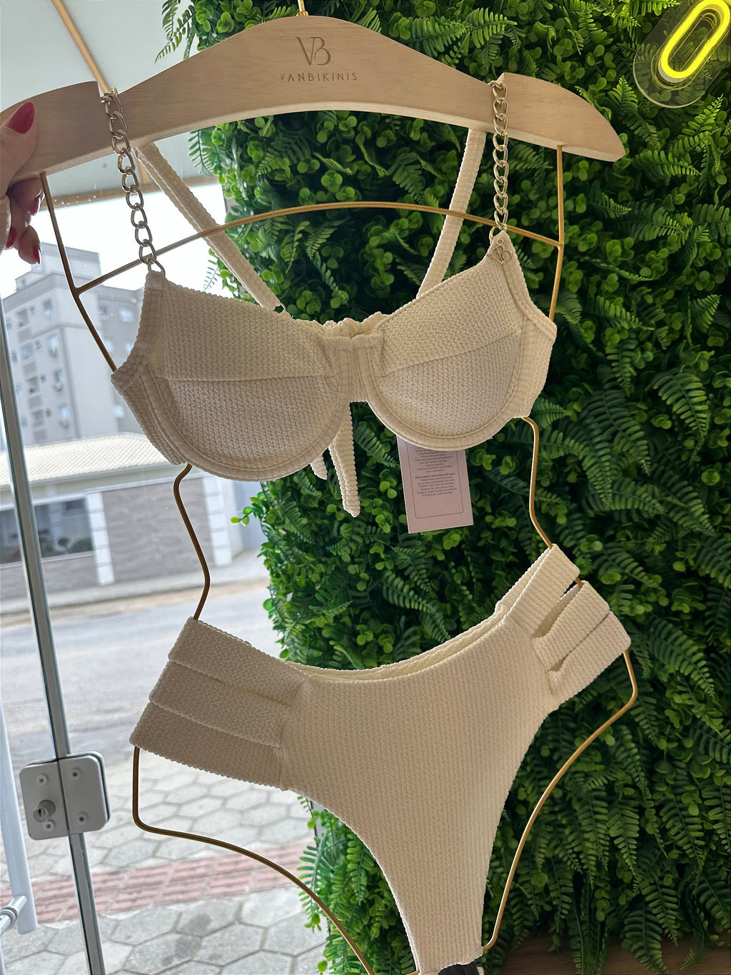 Calcinha semi hot pants 5005 tecido plisse off (BUSTO NÃO INCLUSO)
