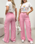 Calça Pantalona Jordana Rosa 135952