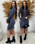Vestido Modal Felicia Cinza 134425
