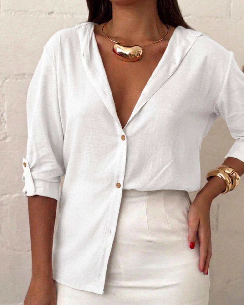 CAMISA VISCOLINO C/ BOLSO