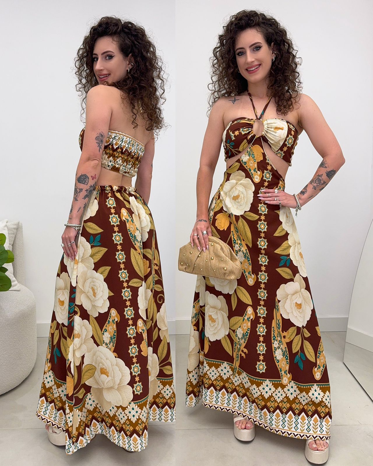 Vestido Cler Marrom 120668