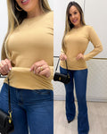 Blusa Básica Marina Bege 134239