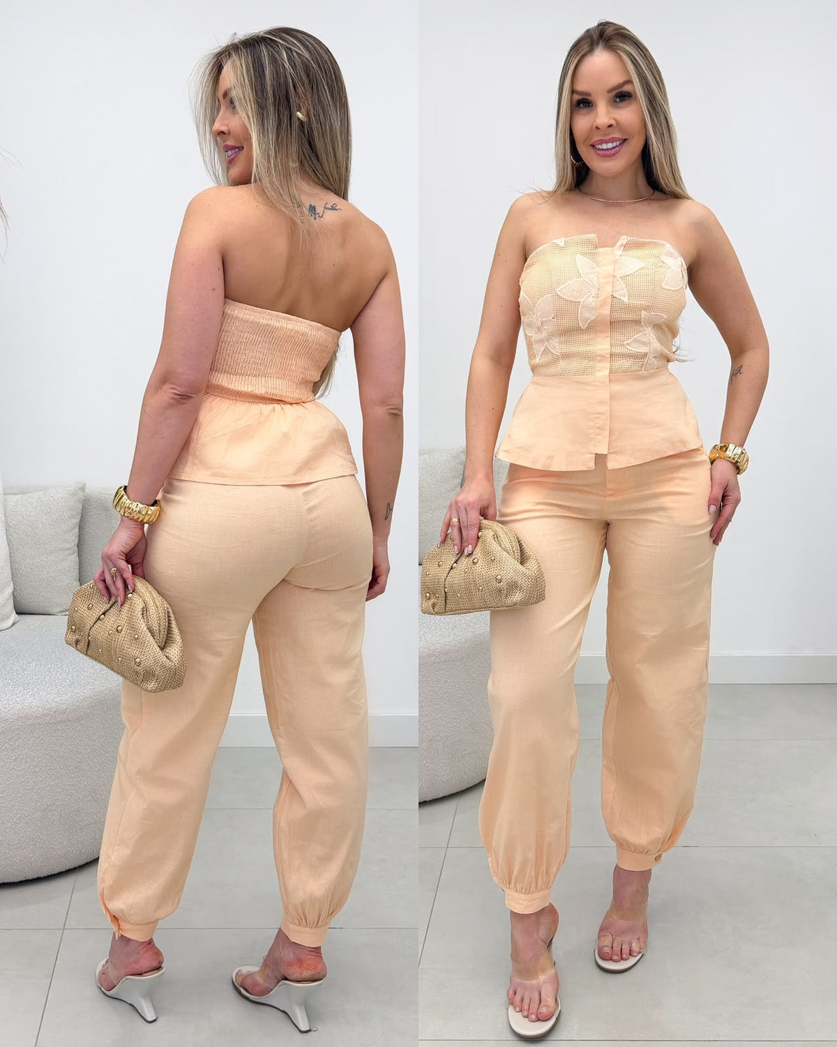 Conjunto Rubia Salmão 135457