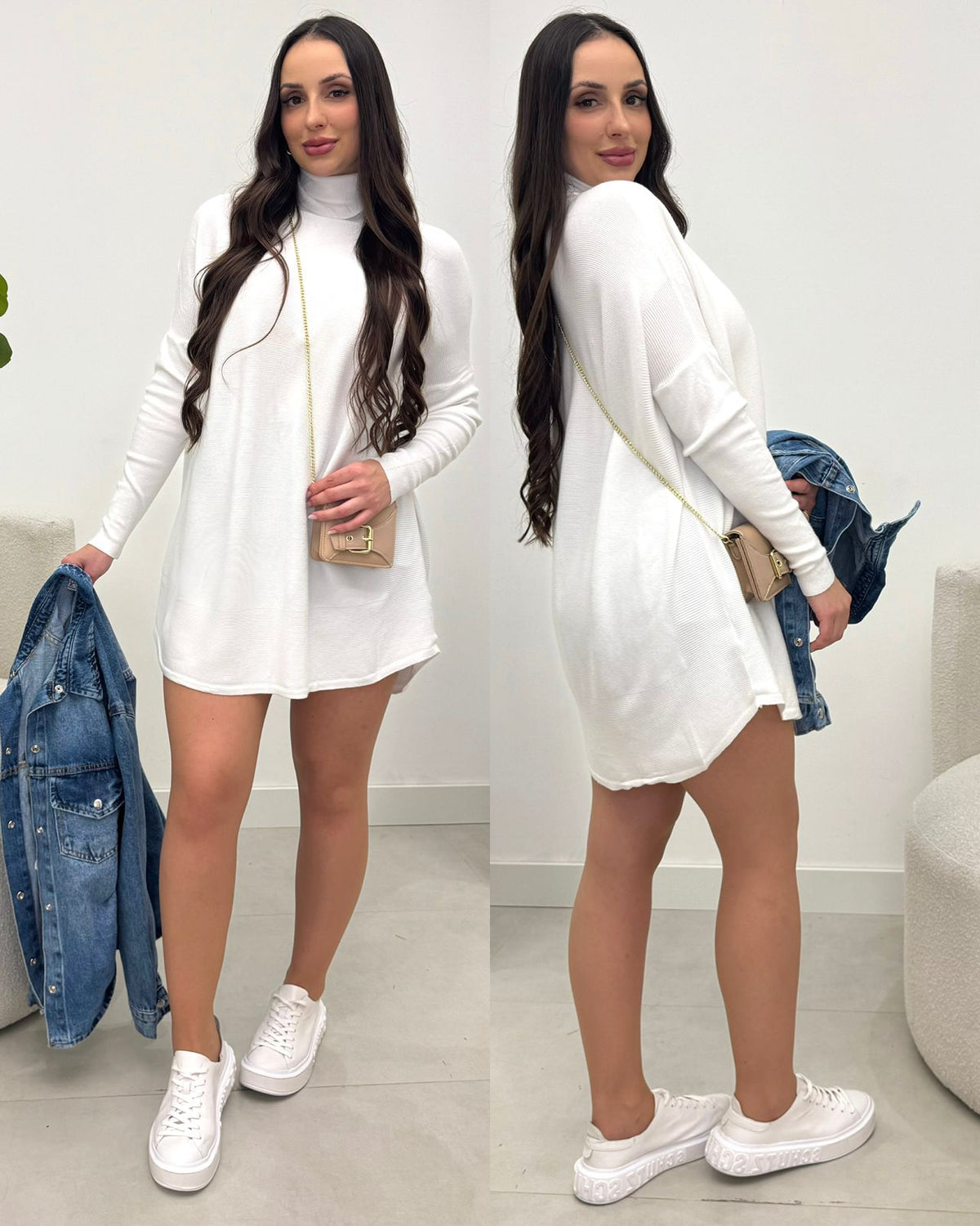 Poncho Laura Branco 134092