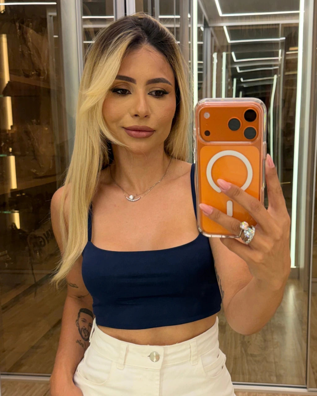 Cropped duplo alcinha