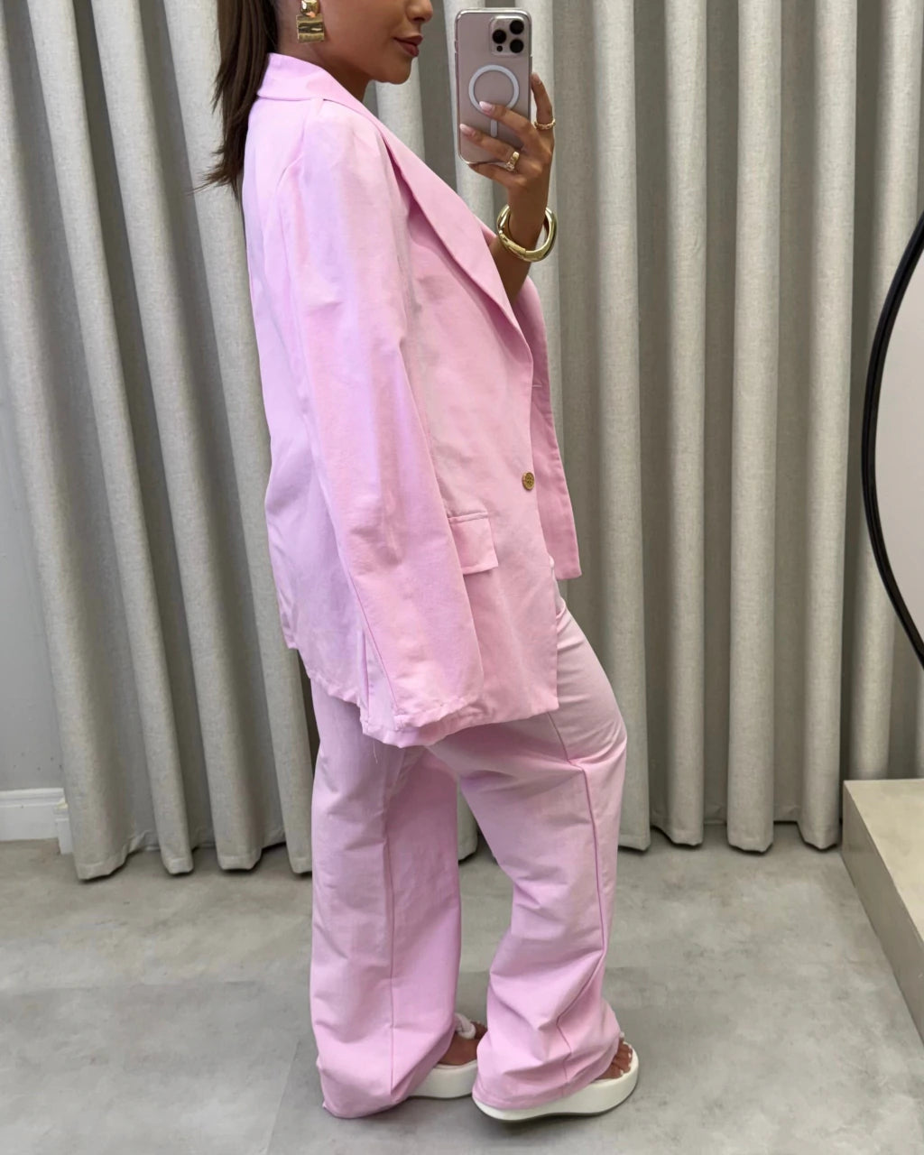 Conjunto linho blazer e calça