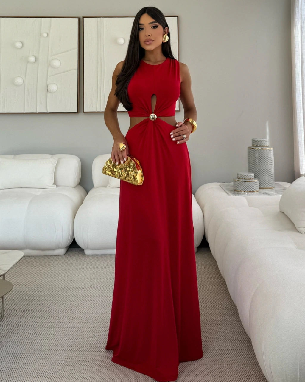Vestido longo Magni
