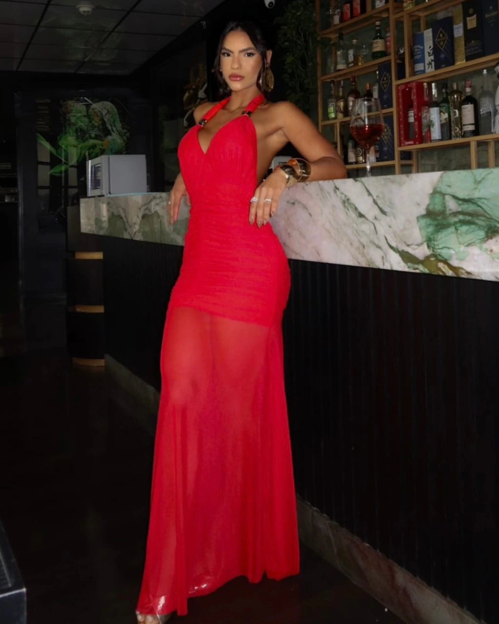Vestido longo comemory