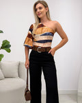 Body Ingrid Marrom/Azul 129662