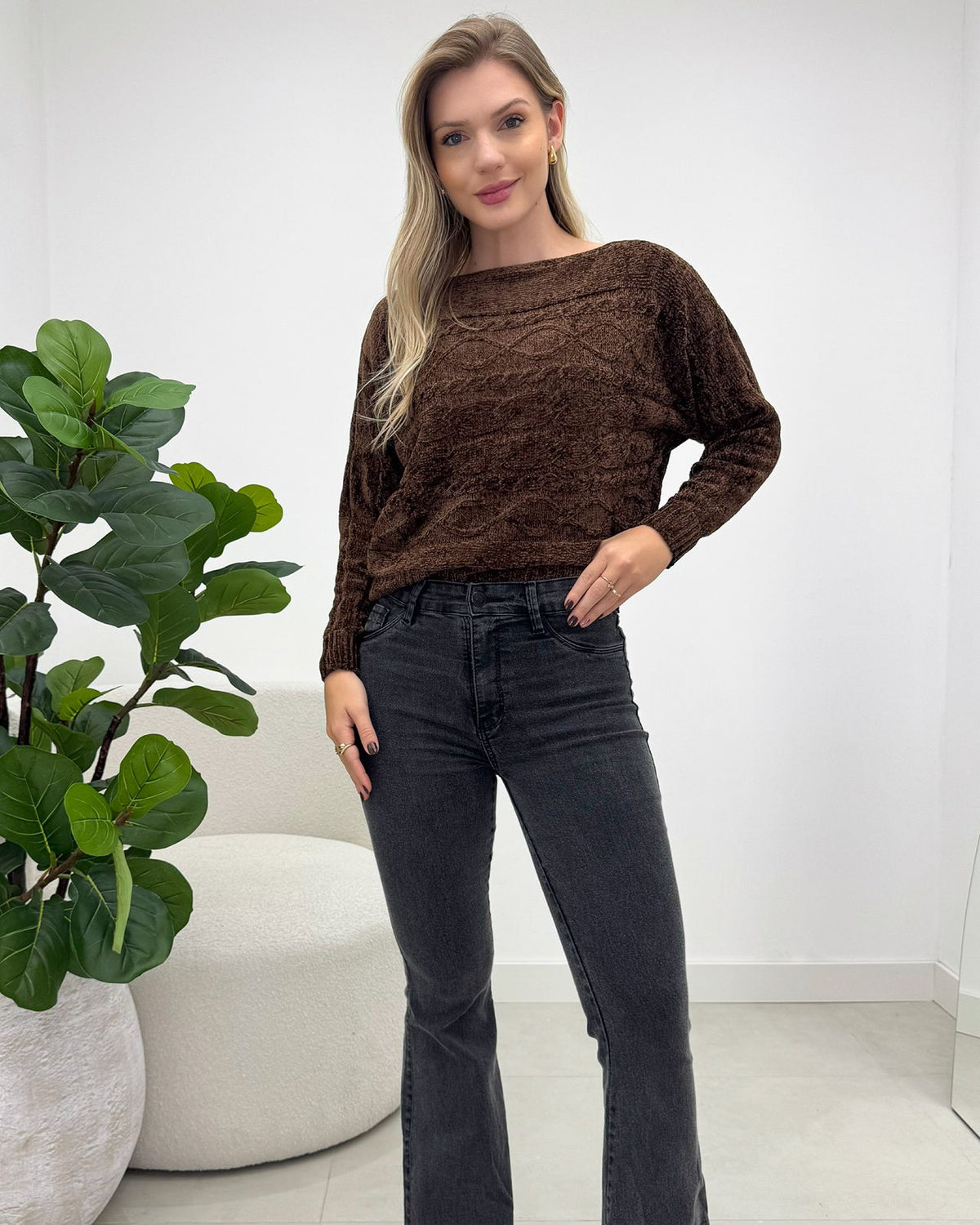 Blusa Trico Liandra Chocolate 133892