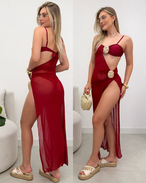 Biquíni 3 Peças Mariane Vermelho 119797